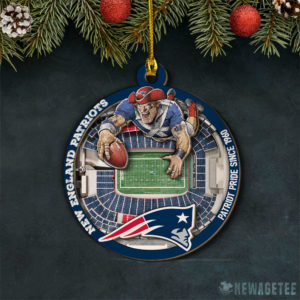 Layered Wood Ornament New England Patriots NFL StadiumView Layered Wood Christmas Ornament