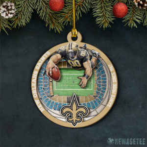 Layered Wood Ornament New Orleans Saints NFL StadiumView Layered Wood Christmas Ornament