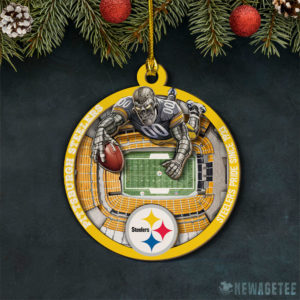 Layered Wood Ornament Pittsburgh Steelers NFL StadiumView Layered Wood Christmas Ornament