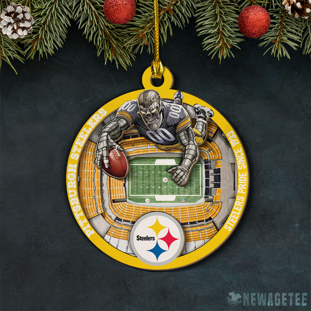 Pittsburgh Steelers NFL StadiumView Layered Wood Christmas Ornament