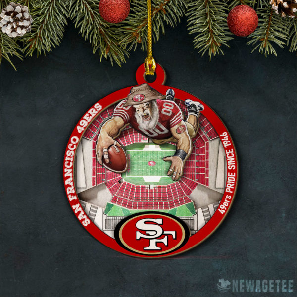 Layered Wood Ornament San Francisco 49ers NFL StadiumView Layered Wood Christmas Ornament