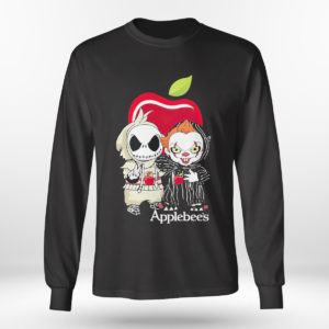 Longsleeve shirt Baby Jack Skellington And Baby Pennywise Is Friends Applebees Shirt