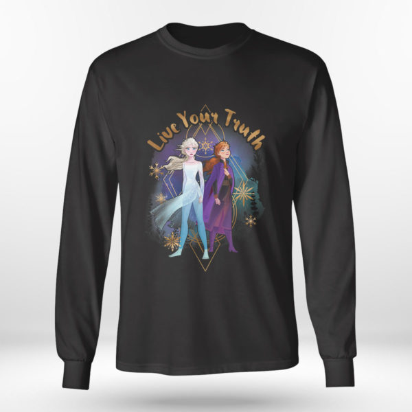 Longsleeve shirt Disney Frozen 2 Elsa Anna Live Your Truth Geometric Portrait Sweatshirt