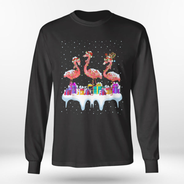 Longsleeve shirt Santa Snowman Flamingo Merry Christmas T Shirt
