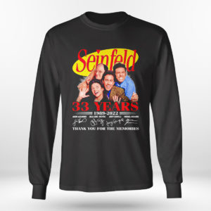 Longsleeve shirt Seinfeld 33 years 1989 2022 thank you memories signatures shirt