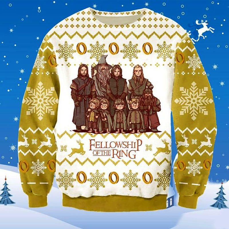 Lord Of The Rings Fellowship Of The Ring Ugly Christmas Sweater