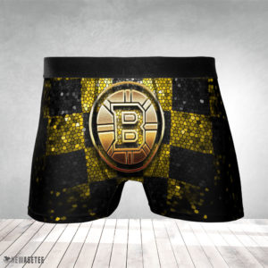 Boston Bruins NHL Glitter Mens Underwear Boxer Briefs