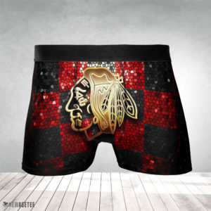 Men Boxer Chicago Blackhawks NHL Glitter Mens Underwear Boxer Briefs