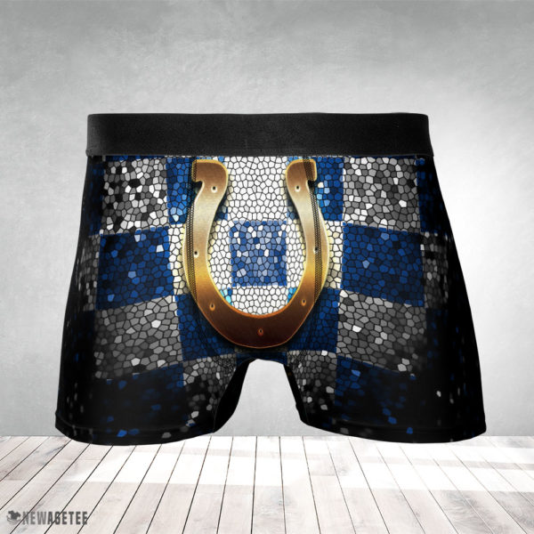 Men Boxer Indianapolis Colts NFL Glitter Mens Underwear Boxer Briefs