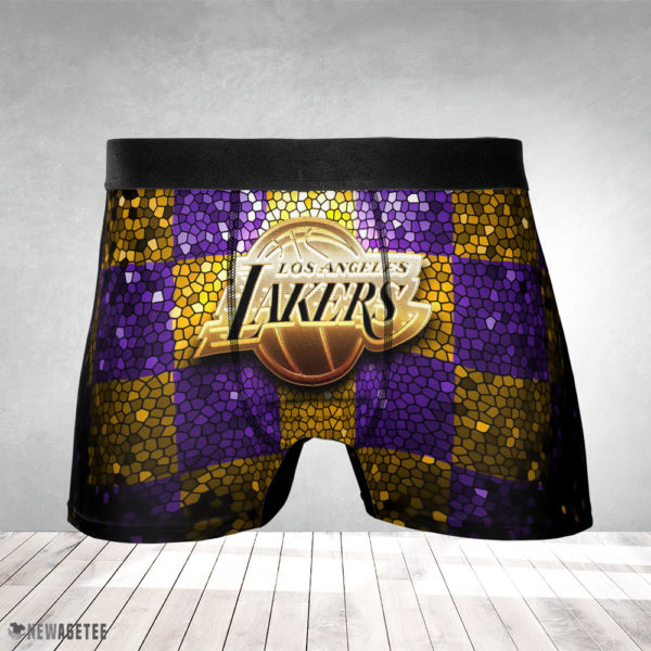 Men Boxer Los Angeles Lakers NBA Glitter Mens Underwear Boxer Briefs