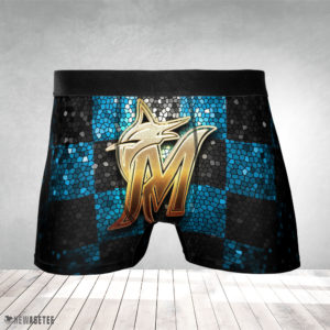Miami Marlins MLB Glitter Mens Underwear Boxer Briefs