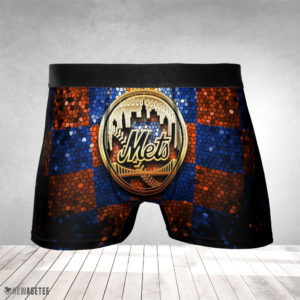 New York Mets MLB Glitter Mens Underwear Boxer Briefs