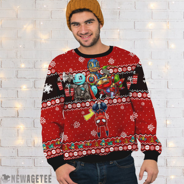Men Sweater Evengers Pokemon Marvel Woolen Ugly Christmas Sweater