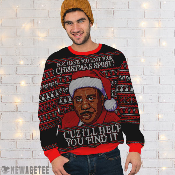 Stanley Hudson Lost Your Spirit The Office Knit Ugly Christmas Sweater