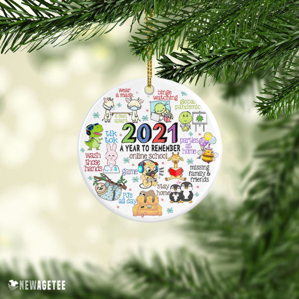 Ornament 2021 A Year To Remember Online School Kids Christmas Tree Ornament