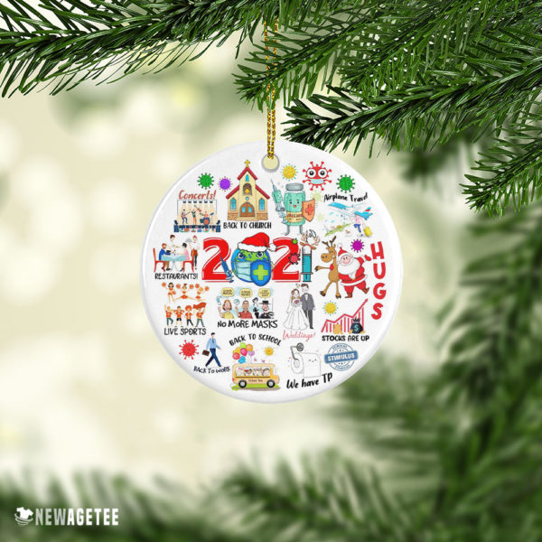 Ornament 2021 Commemorative Year in Review Christmas Tree Ornament