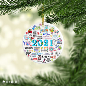 Ornament 2021 Pandemic Commemorative Year in Review Keepsake Vaccine Christmas Ornaments