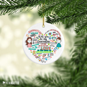 Ornament Pandemic Christmas 2021 Keepsake Ornament Will You Be My Quarantine Couple Christmas Gifts