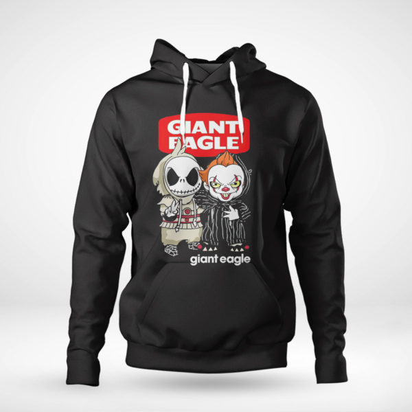 Pullover Hoodie Baby Jack Skeleton and Baby Pennywise Giant Eagle shirt