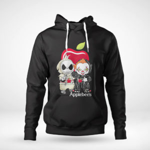 Pullover Hoodie Baby Jack Skellington And Baby Pennywise Is Friends Applebees Shirt