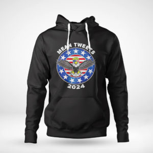 Pullover Hoodie Donald Trump Eagle mean tweets 2024 American flag shirt 1