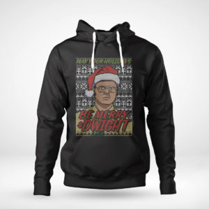 Pullover Hoodie Merry and Dwight May Your Holidays The Office Ugly Christmas Sweater