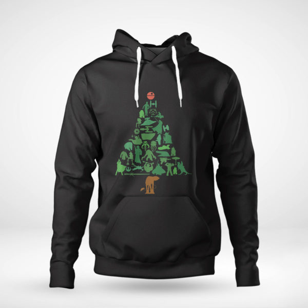 Pullover Hoodie Star Wars Holiday Christmas Tree SweatShirt