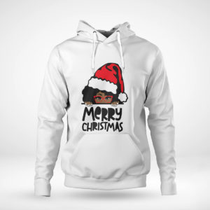 Pullover Hoodie That Melanin Christmas Mrs. Claus Santa Black Peeking Claus Sweatshirt