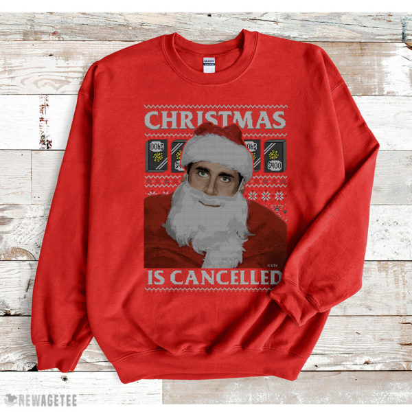 Red Sweatshirt Christmas Is Cancelled The Office Christmas Sweatshirt