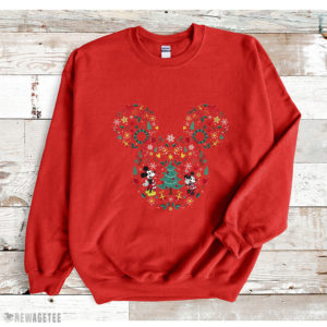 Red Sweatshirt Disney Mickey And Minnie Christmas Mashup SweatShirt