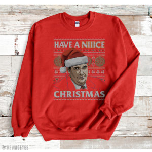 Red Sweatshirt Have a Niice Christmas The Office Ugly Christmas Sweater
