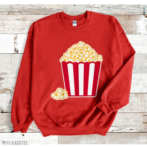 Red Sweatshirt Popcorn T Shirt Sweatshirt