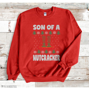 Red Sweatshirt Son Of A Nutcracker Jumper Ugly Christmas Sweater SweatShirt