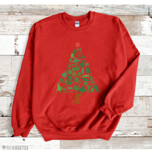 Red Sweatshirt Star Wars Holiday Christmas Tree SweatShirt