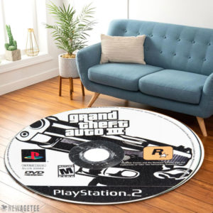 Round Carpet Grand Theft Auto III PlayStation 2 Disc Round Rug Carpet