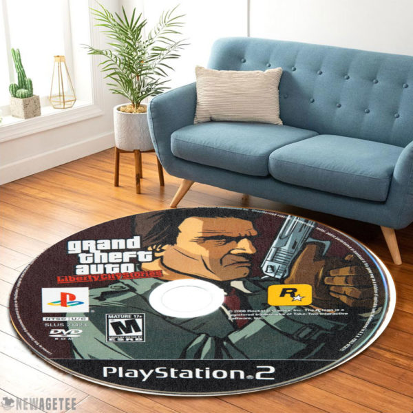 Round Carpet Grand Theft Auto Liberty City Stories and Vice City Stories 1 PlayStation 2 Disc Round Rug Carpet