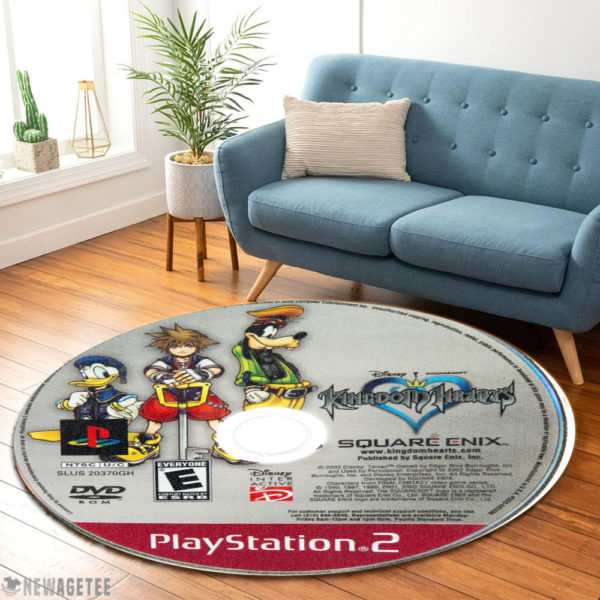 Round Carpet Kingdom Hearts PlayStation 2 Disc Round Rug Carpet