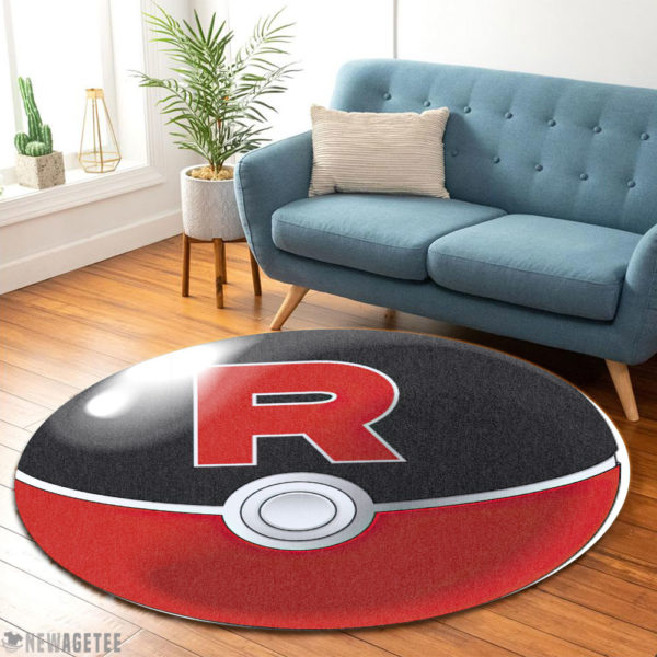 Round Carpet Pokemon Team Rocket Ball Round Rug Carpet