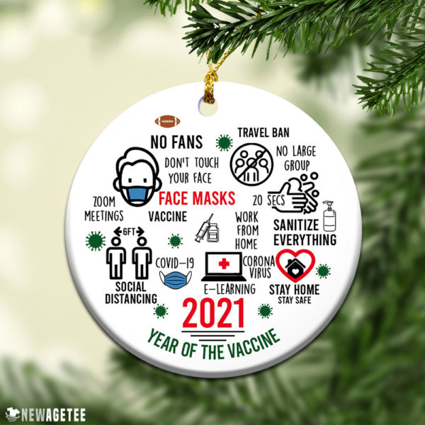 2021 Keepsake Bauble Year Of The Vaccine Pandemic Christmas Ornament