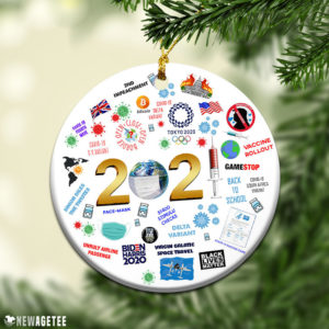 Round Ornament 2021 Year To Remember Ornament Vaccine Rollout covid 19 Ornament
