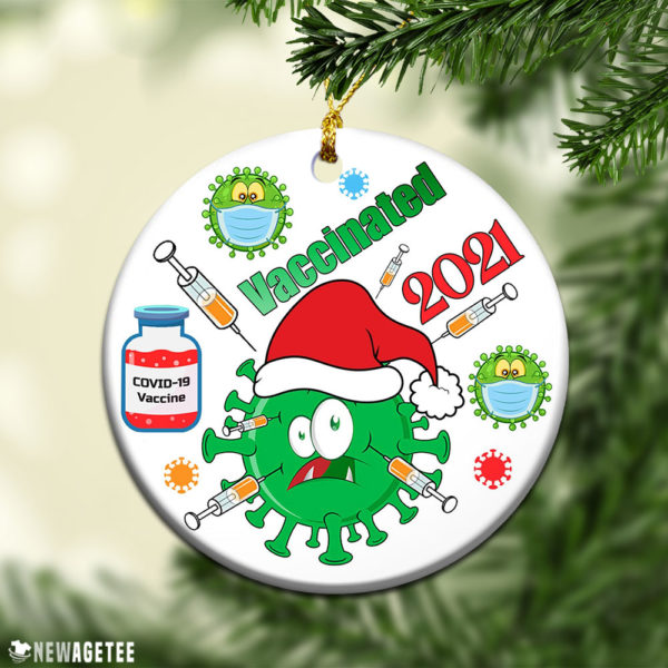 Covid 19 Vaccine Merry Christmas 2021 Ornament