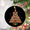 Round Ornament Dachshund Christmas Tree Lights Pajamas Funny Dog Chrismas Ornament