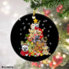Round Ornament Frenchie Christmas Tree Lights Funny Dog Chrismas Ornament