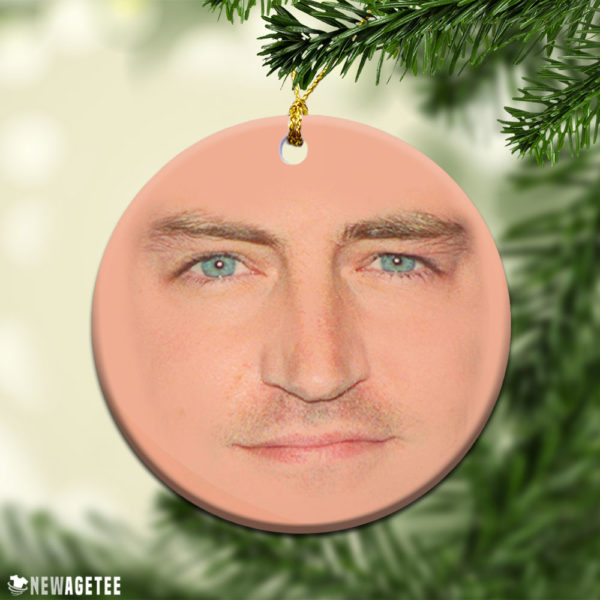 Round Ornament Friends TV Show Chandler Bing Face Christmas Ornament Funny Holiday Gift