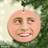 Round Ornament Friends TV Show Joey Tribbiani Face Christmas Ornaments Funny Holiday Gift