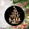 Round Ornament Funny Rough Collie Christmas Tree Lights Funny Dog Chrismas Ornament