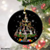 Round Ornament Greyhound Christmas Tree Lights Funny Dog Chrismas Ornament