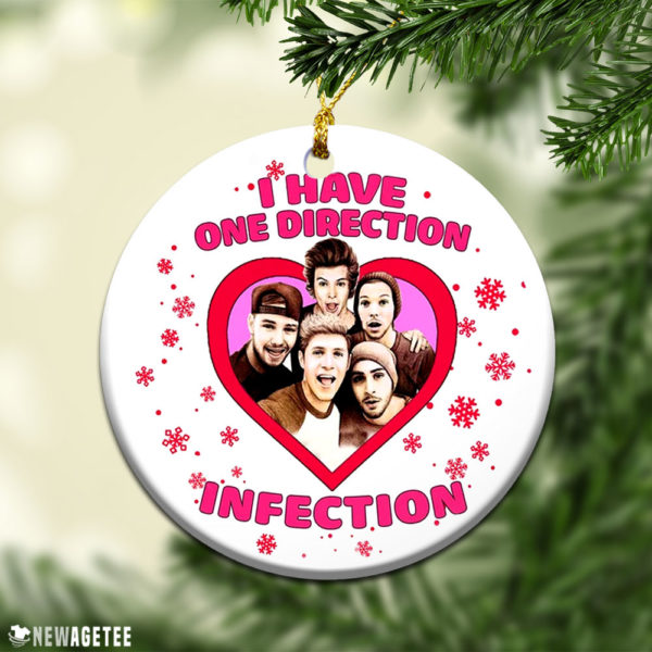 Round Ornament I Have One Direction Infection Harry Styles Ornament Christmas Tree Decor