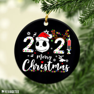Round Ornament Jack Skellington Santa 2021 Nightmare Before Christmas Ornament
