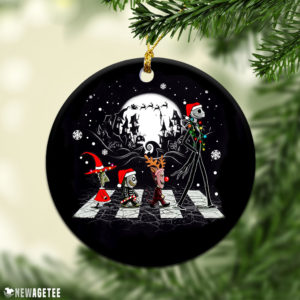 Round Ornament Jack Skellington Santa Nightmare Before Christmas Abbey Road Ornament